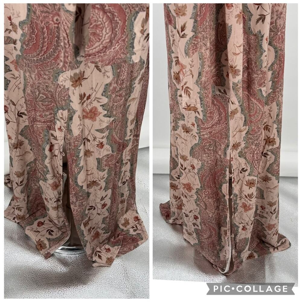 All Saints Susannah Cascade Maxi Dress Removable Sleeves Boho Floral US Size 0 - Picture 10 of 14